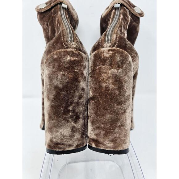 Public Desire‎ Heeled Velvet Boots Sz 7 - Picture 4 of 8